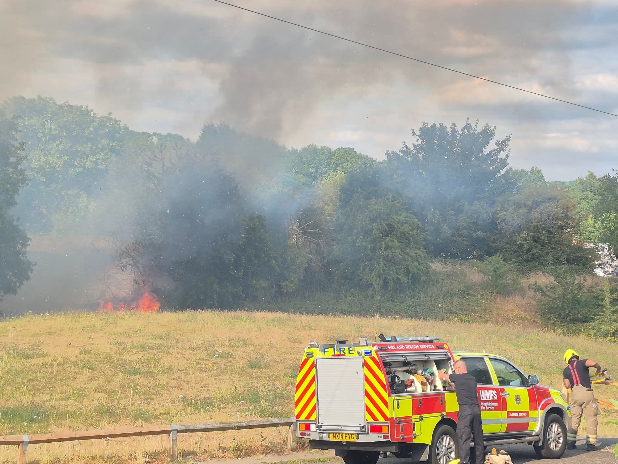 Fire service issues safety warning after crews battle blaze in Black Country park