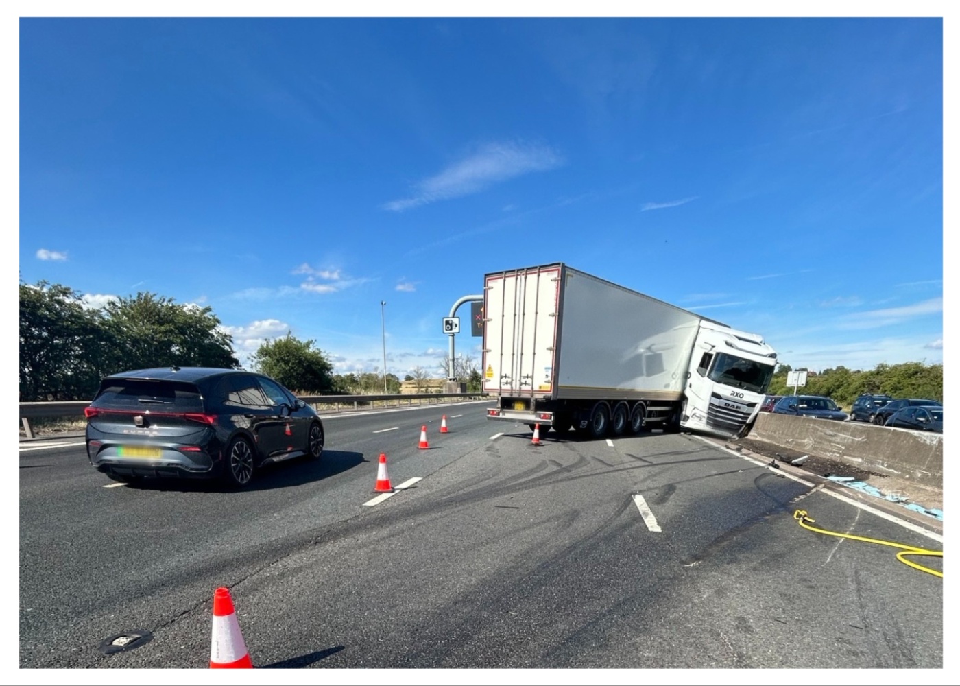 Stretch of M5 in West Midlands remains closed after lorry crash